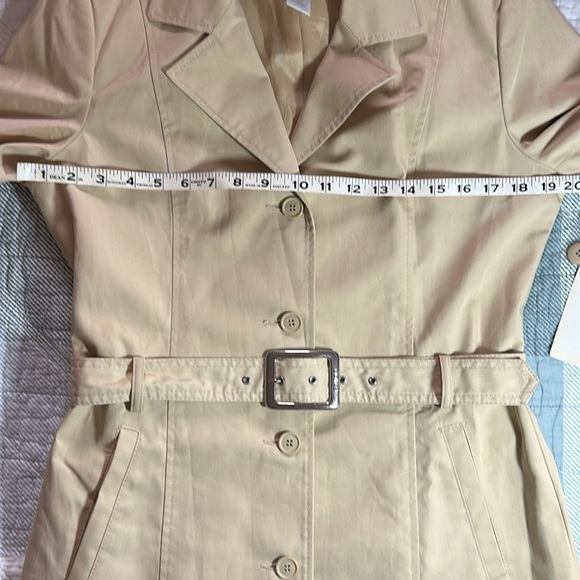 Clothes London Beige Trench Coat – Size 10, Belted Longline Classic Style‎ - Picture 12 of 13